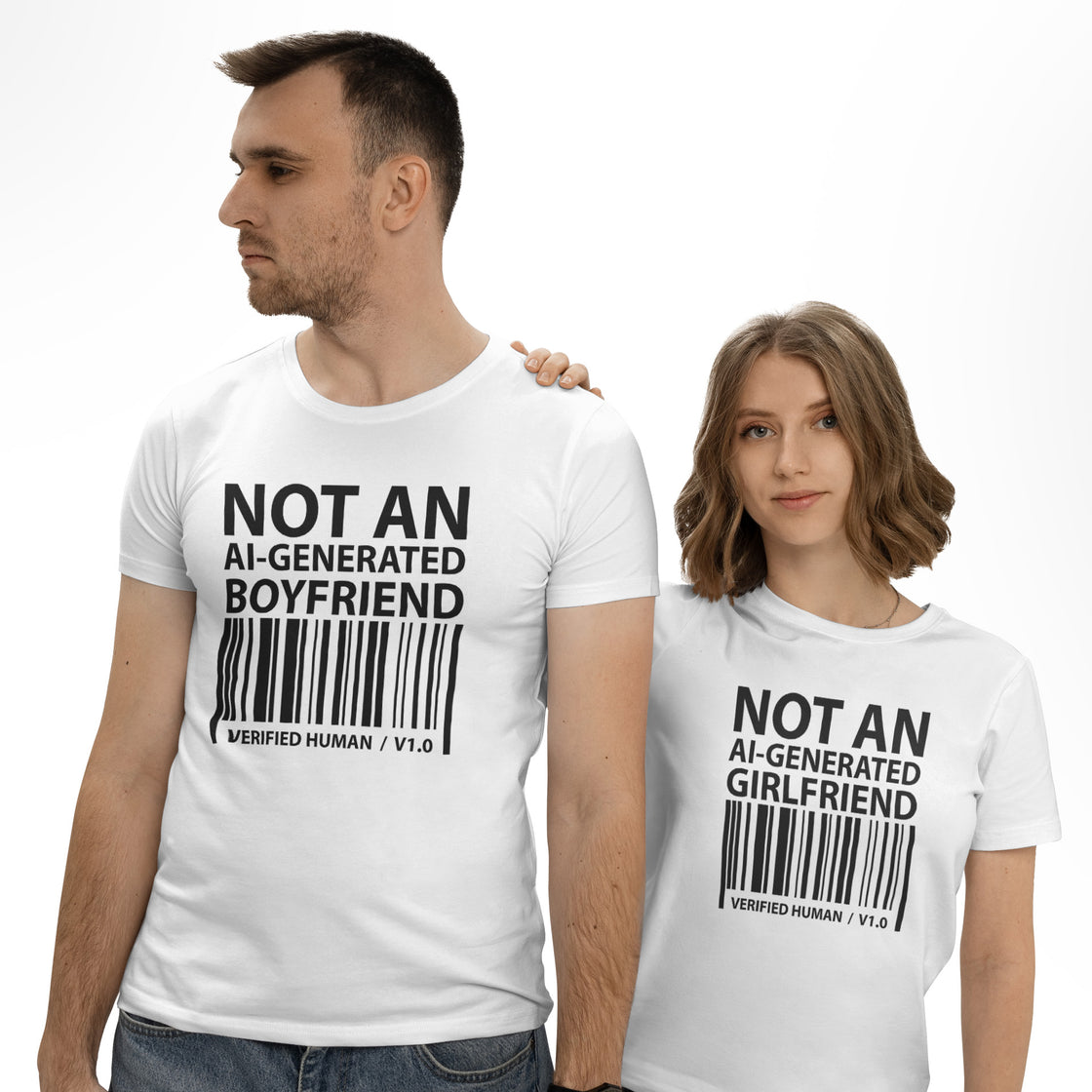 Not an AI-Generated Match – Verified Human Couple Outfit