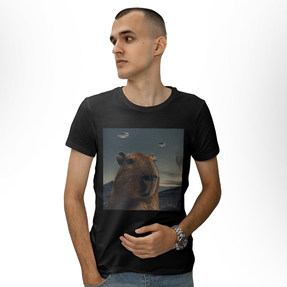 UFO Capybara – Funny Matching Outfit for His & Hers Moments