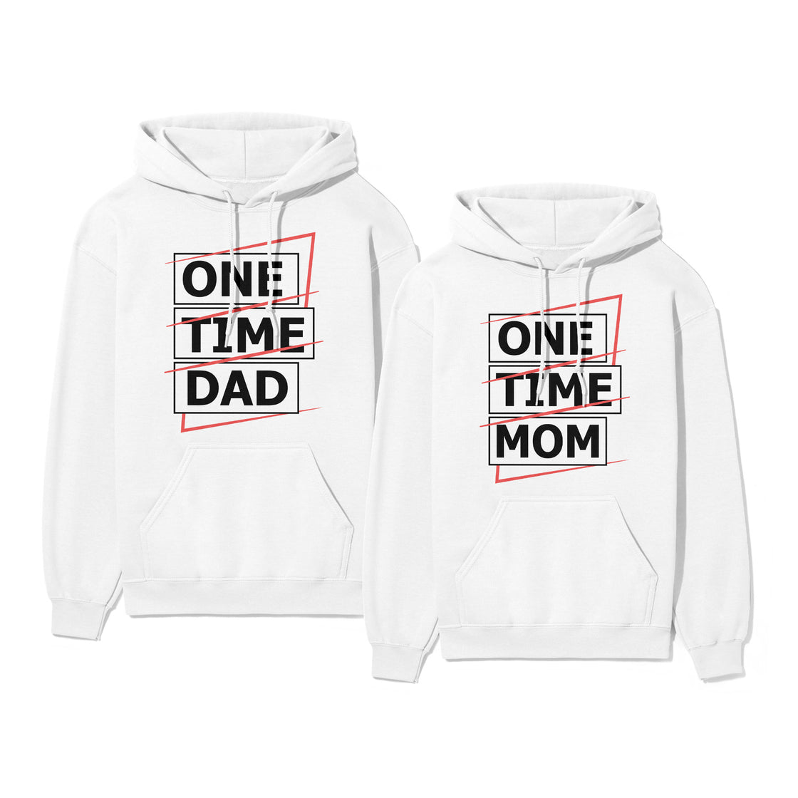 One Time Mom & One Time Dad – Minimalist Matching Family Outfit