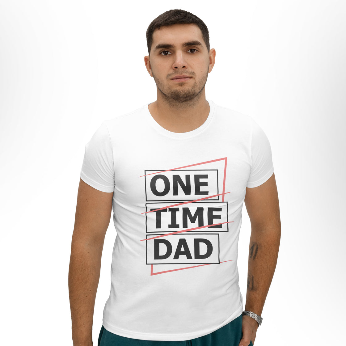 One Time Mom & One Time Dad – Minimalist Matching Family Outfit