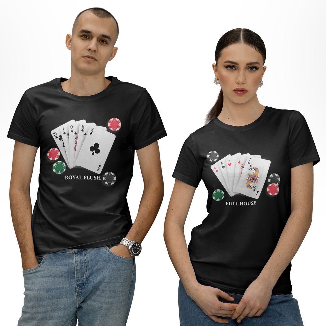 Royal Flush & Full House – Bold Matching Outfit for Couples Who Play to Win