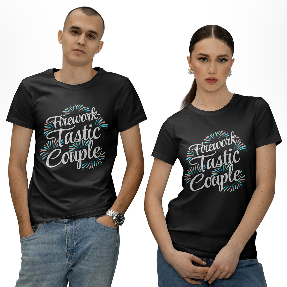 Firework-Tastic Couple β Playful Matching Looks for Couples Who Spark Together