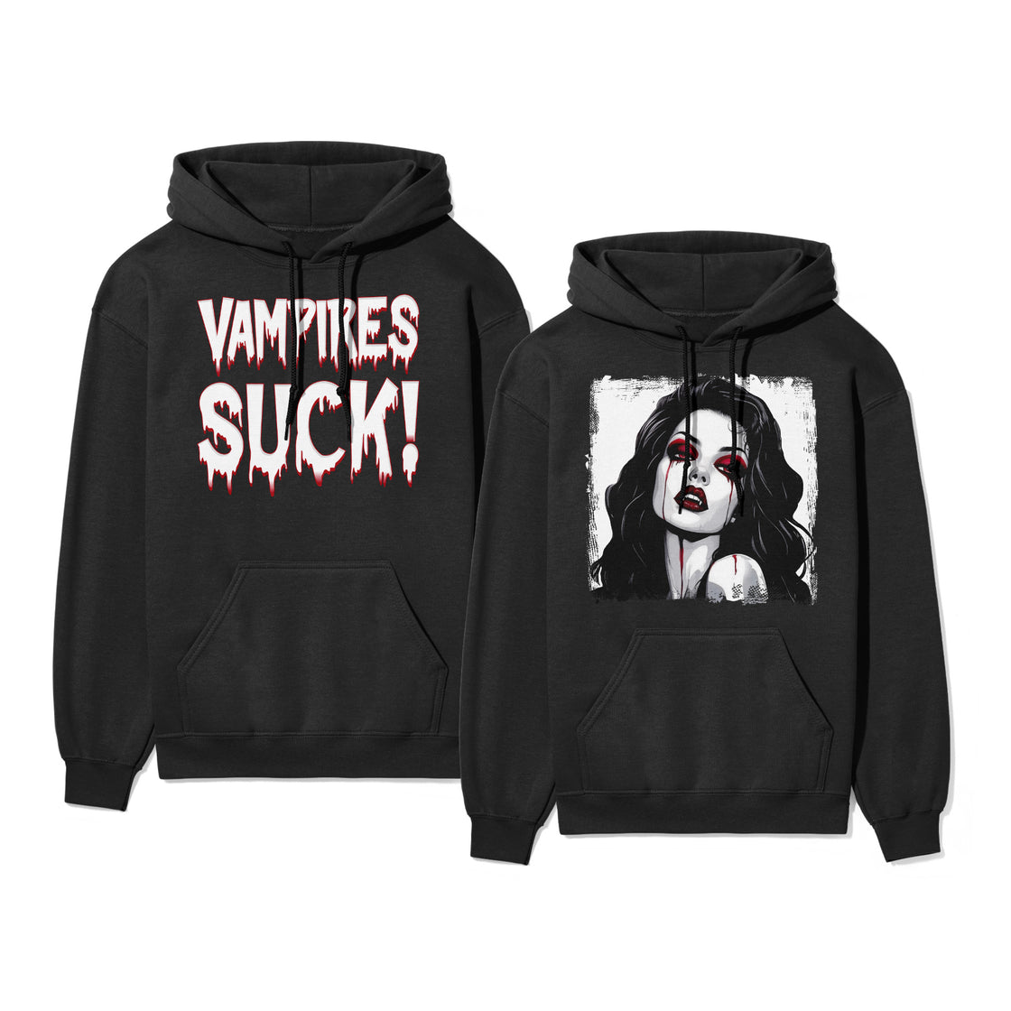Vampires Suck! β Bold & Spooky Matching Outfit Set for Halloween-Loving Couples