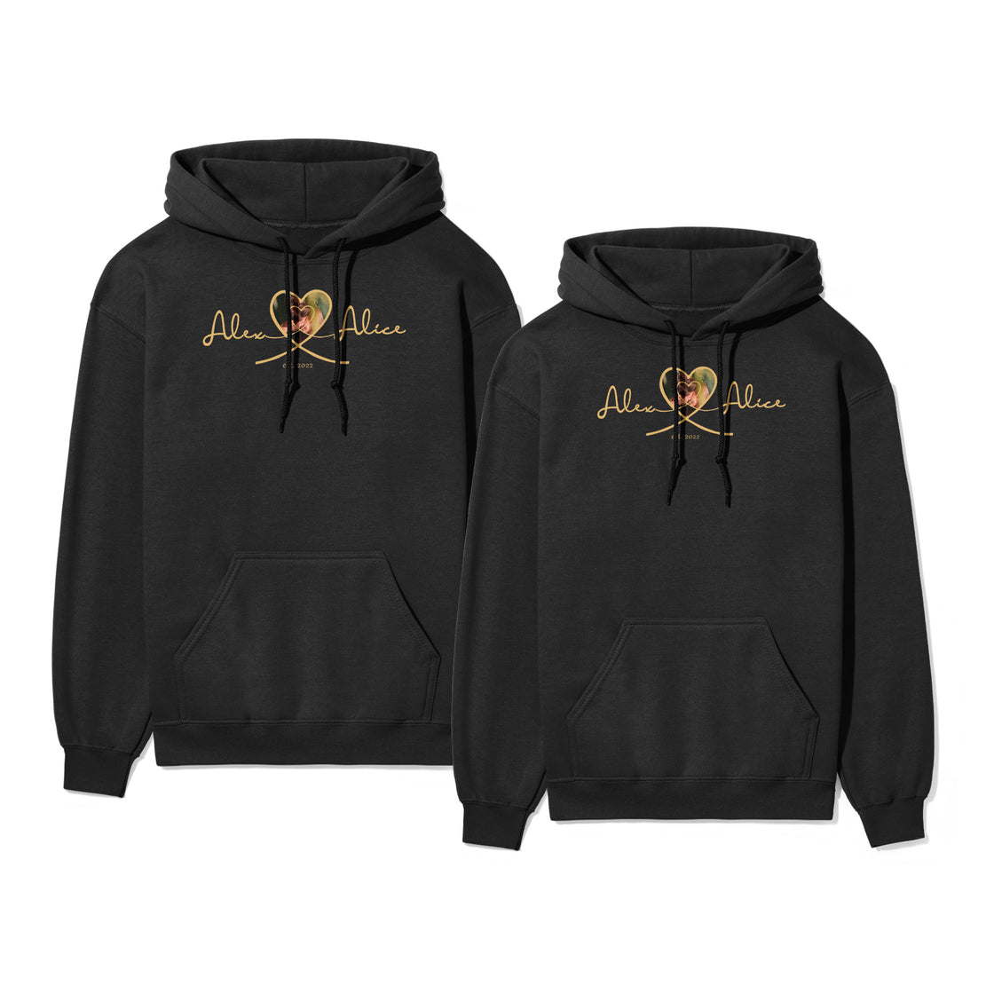 Your Names & Heart Photo Matching Outfits – Your Names and Love Story in One Romantic Design