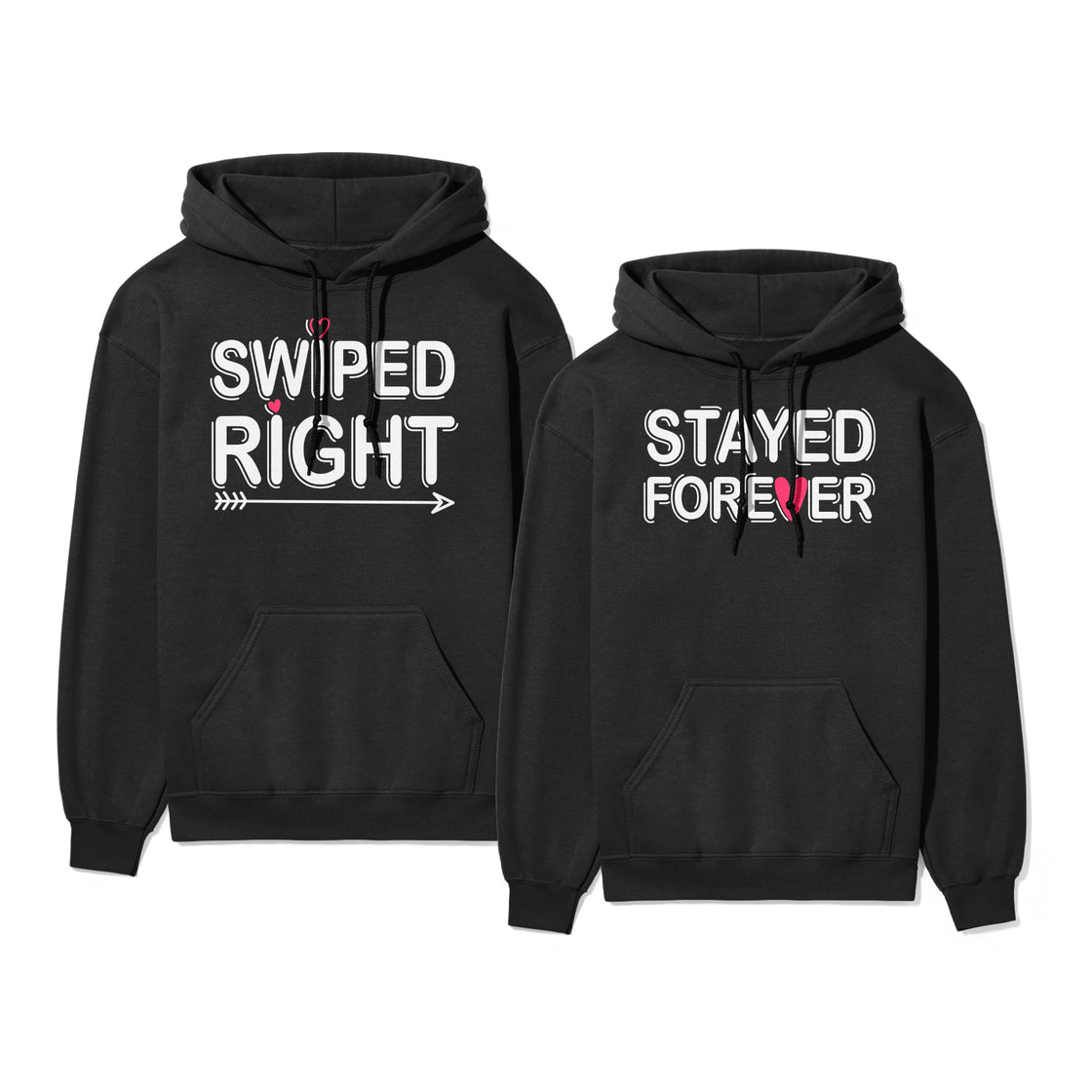 Swiped Right & Stayed Forever – Matching Tees for Couples Who Love to Match