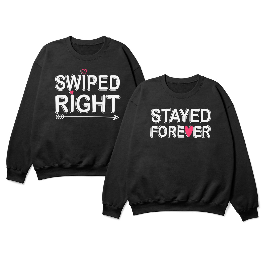 Swiped Right & Stayed Forever – Matching Tees for Couples Who Love to Match