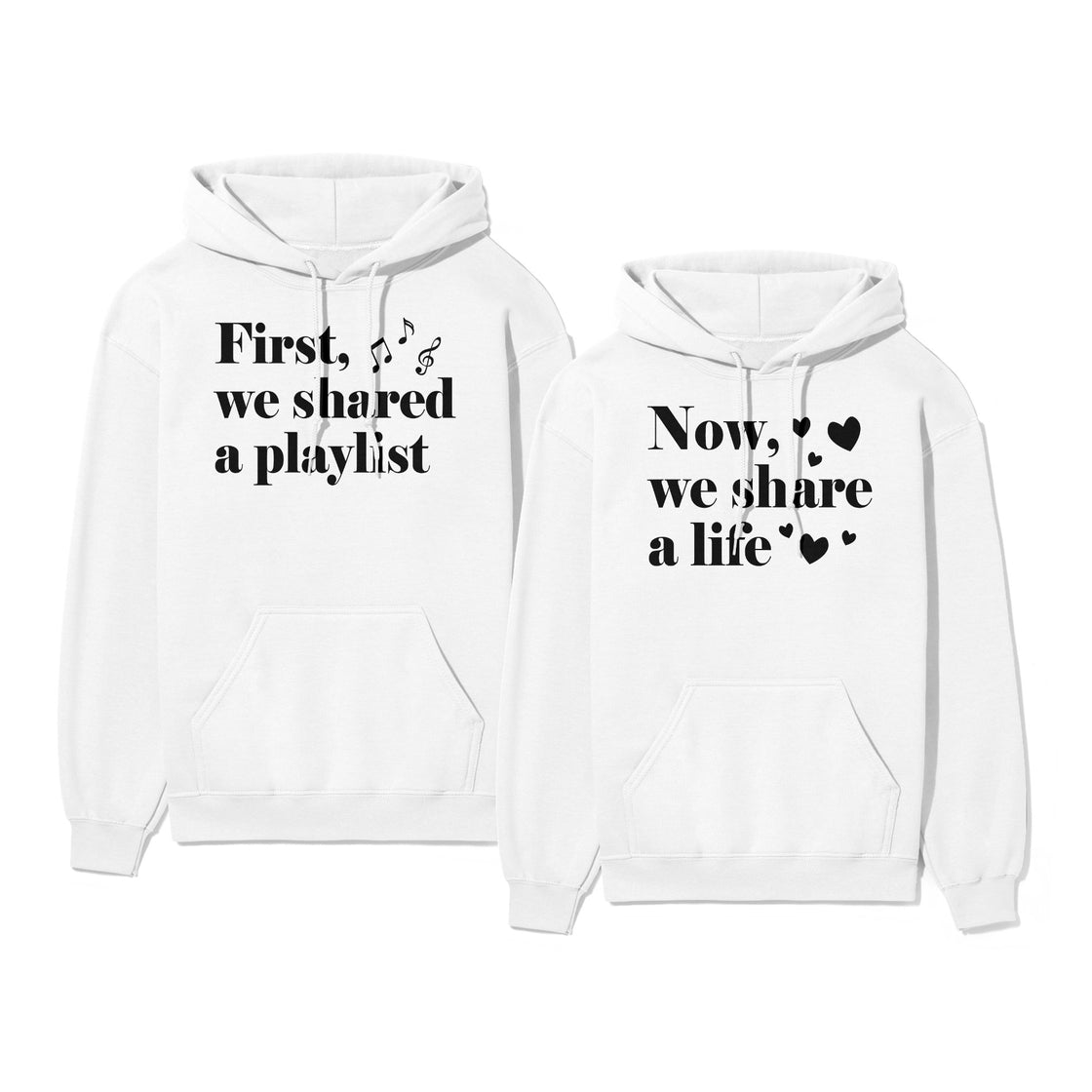 First We Share a Playlist & Now, We Share a Life β Matching Couple Set That Says It All Without Words