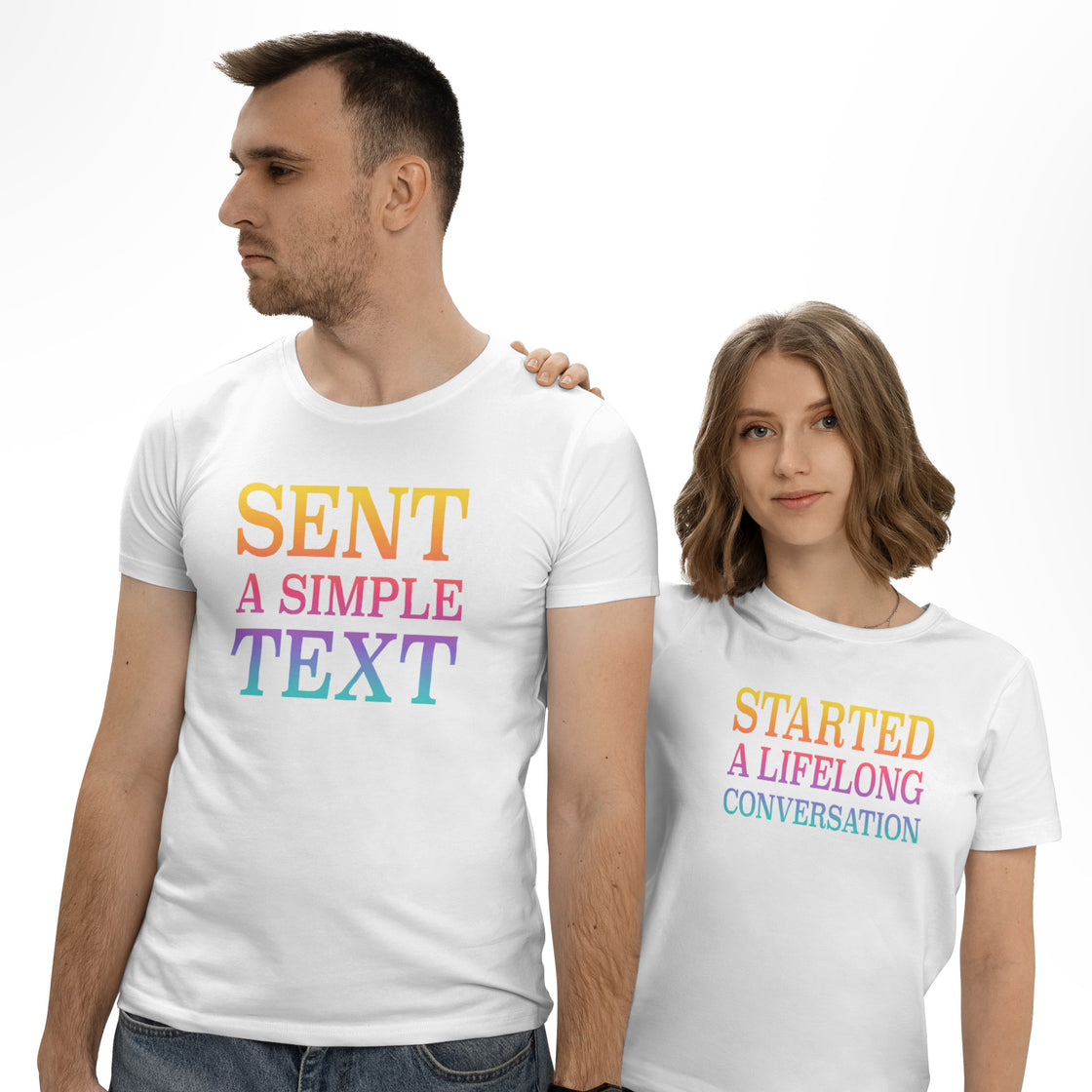 Sent a Simple Text & Started a Lifelong Conversation β Matching Couple Set That Says It All Without Words