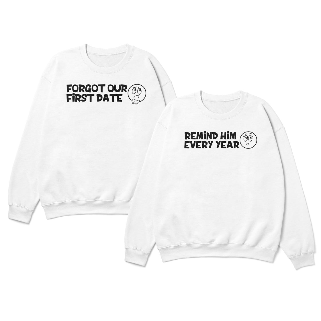 Forgot Our First Date & Remind Him Every Year β Funny Matching Outfits for Couples Who Get Each Other