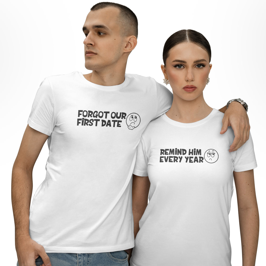 Forgot Our First Date & Remind Him Every Year β Funny Matching Outfits for Couples Who Get Each Other