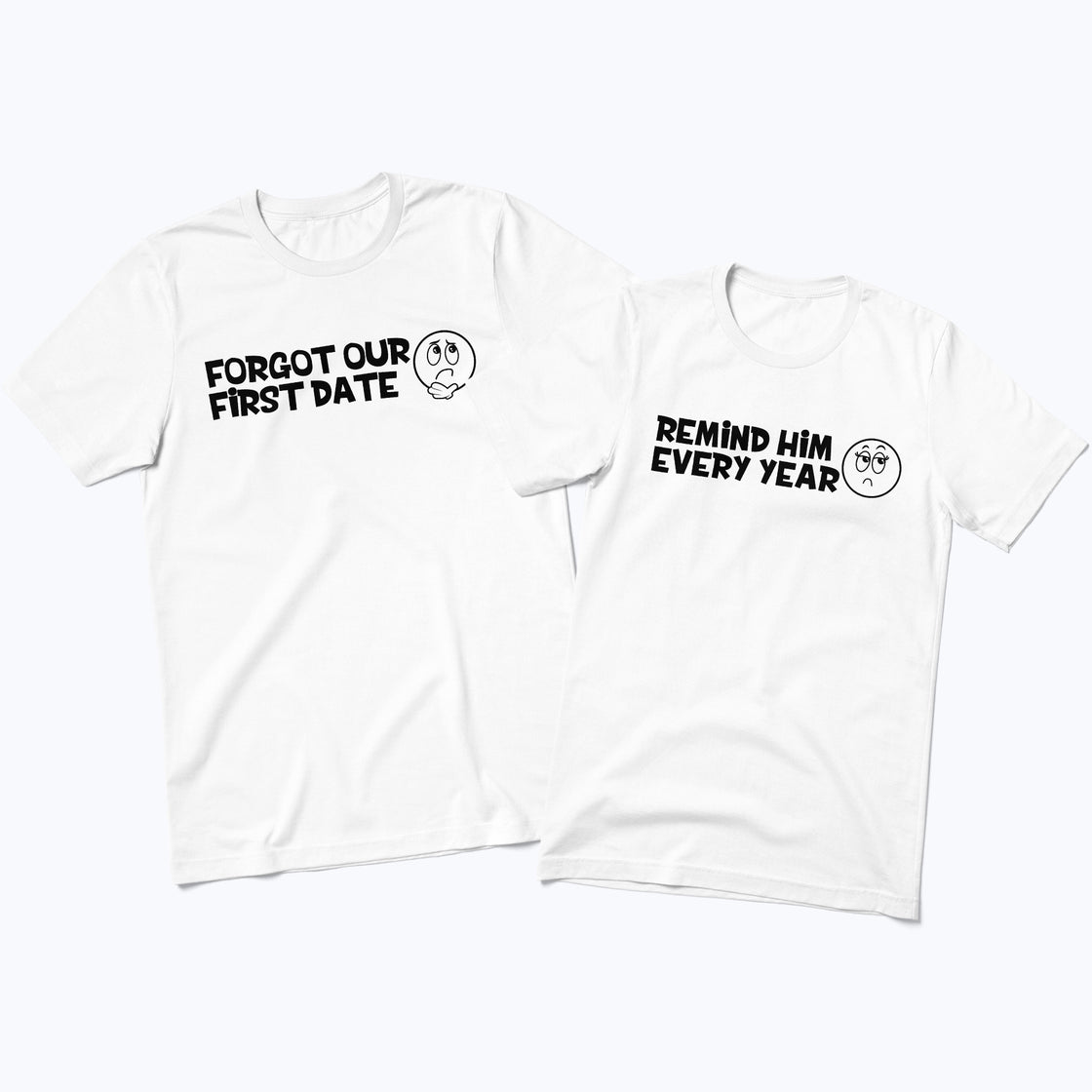 Forgot Our First Date & Remind Him Every Year β Funny Matching Outfits for Couples Who Get Each Other
