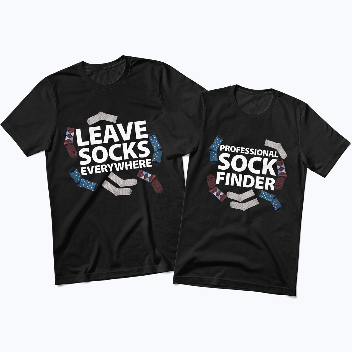 Leave Socks Everywhere & Professional Sock Finder β Funny Matching Outfits for Couples Who Get Each Other