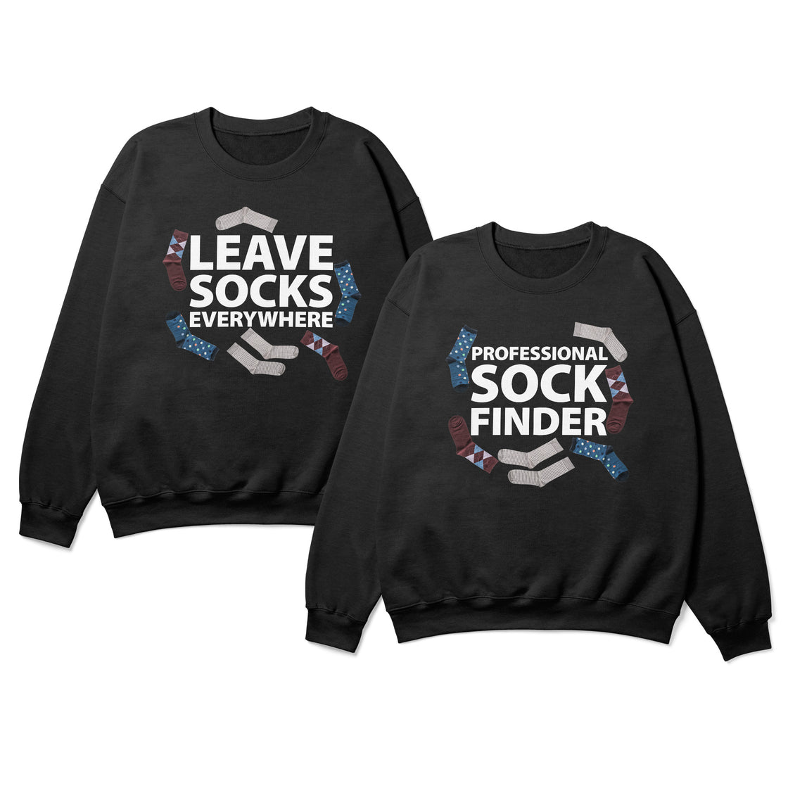 Leave Socks Everywhere & Professional Sock Finder β Funny Matching Outfits for Couples Who Get Each Other