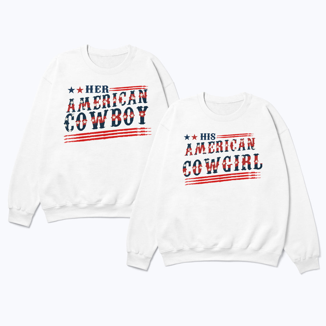 Her American Cowboy & His American Cowgirl β Matching Couple Set That Says It All Without Words