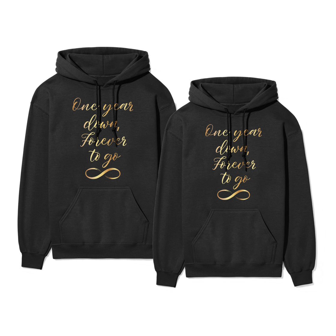 One Year Down, Forever to Go – Matching Set for Couples – Anniversary Gift Idea