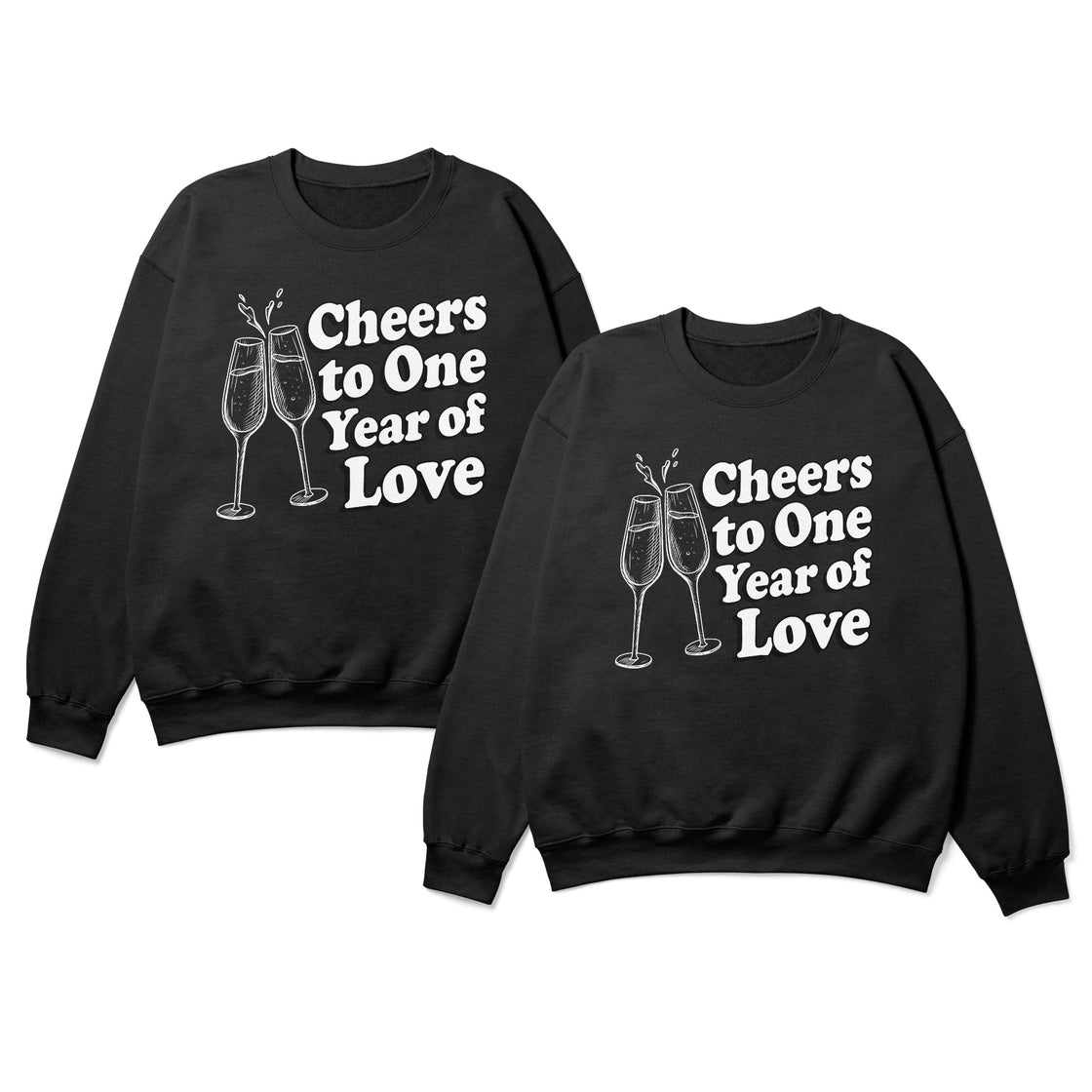 Cheers to One Year of Love β Outfit for Couples β Anniversary Gift Idea