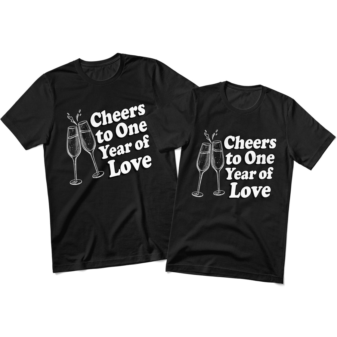 Cheers to One Year of Love β Outfit for Couples β Anniversary Gift Idea