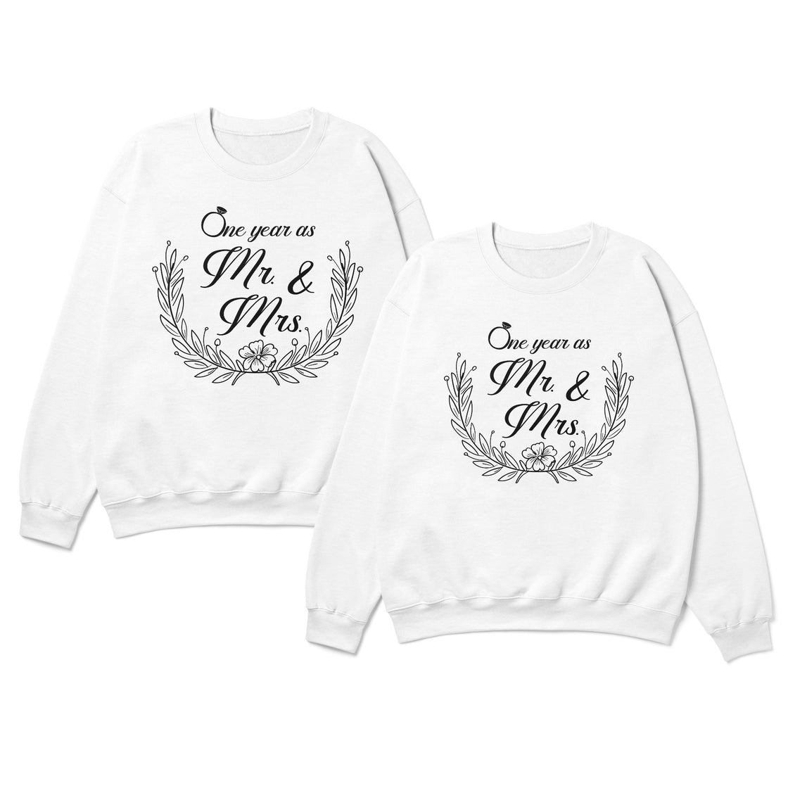 One Year as Mr. & Mrs. β Set for Couples β Gift for Husband & Wife