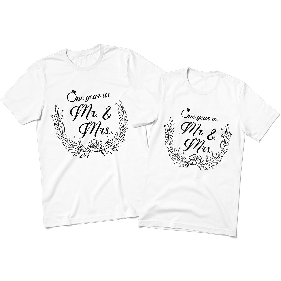One Year as Mr. & Mrs. β Set for Couples β Gift for Husband & Wife