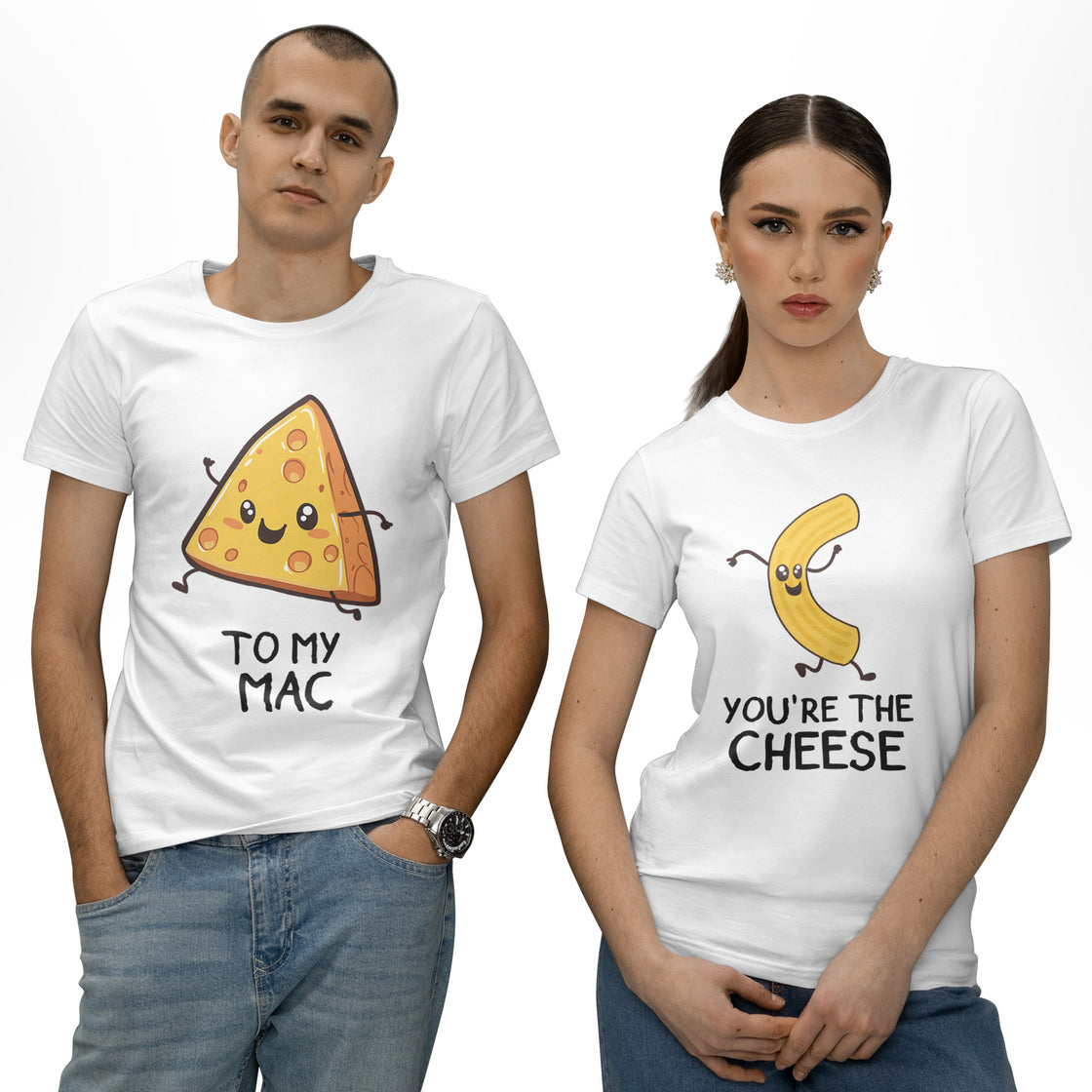 To My Mac & You're the Cheese β Cute Matching Outfit Idea for Boyfriend & Girlfriend Who Go Together