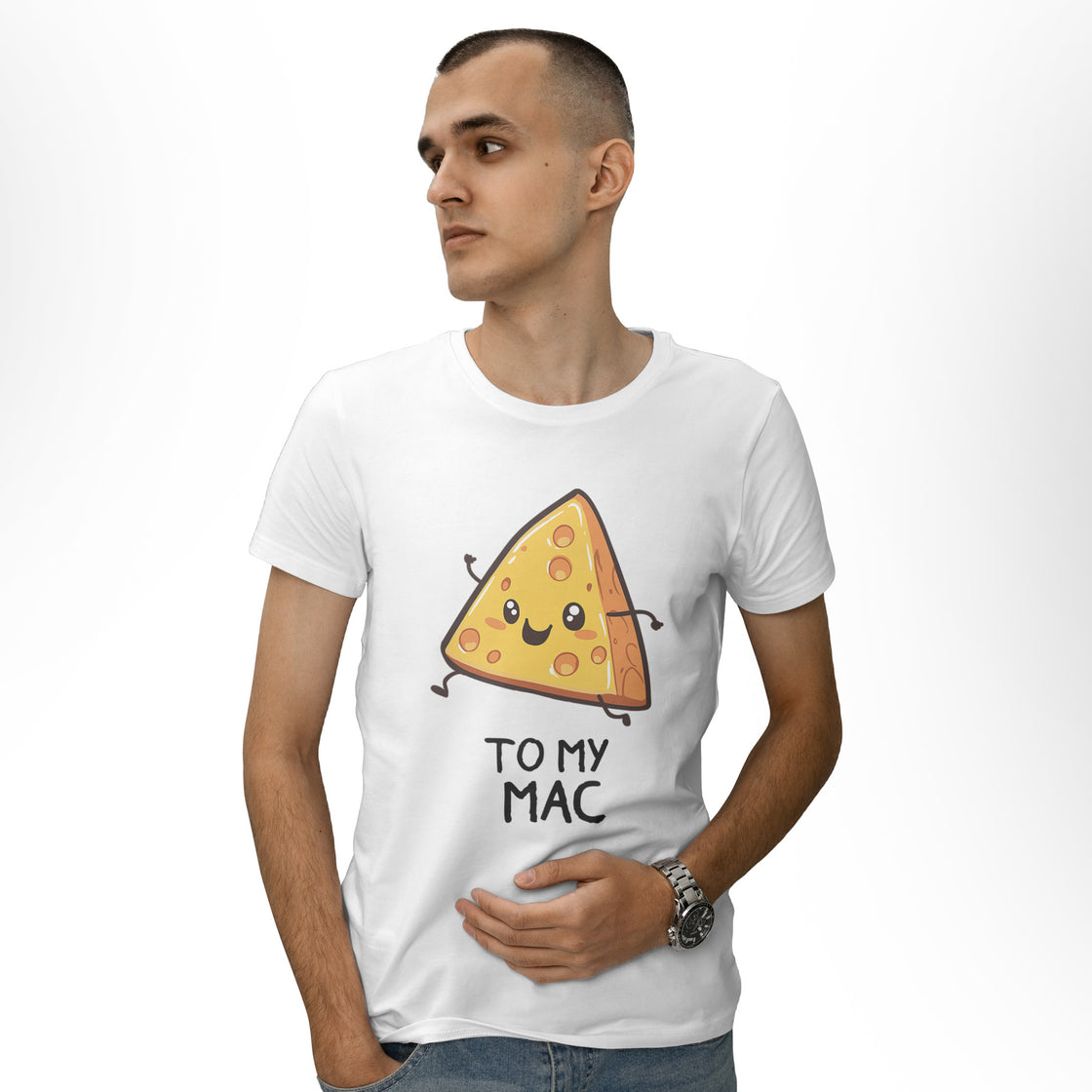 To My Mac & You're the Cheese β Cute Matching Outfit Idea for Boyfriend & Girlfriend Who Go Together