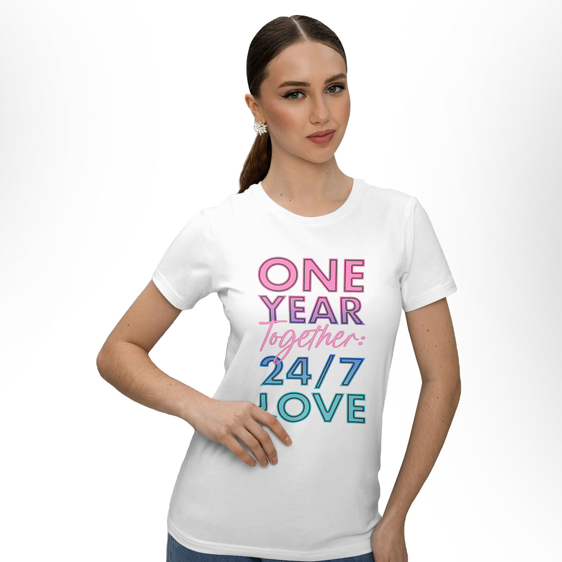 One Year Together: 24/7 Love β Matching Outfits for Couples β Perfect for 1st Anniversary Vibes