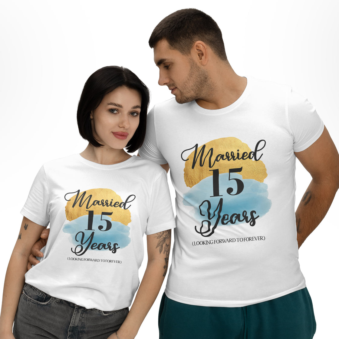 Married 15 Years Looking Forward to Forever β Celebrating 15 Years Together β Matching Outfit for Couples