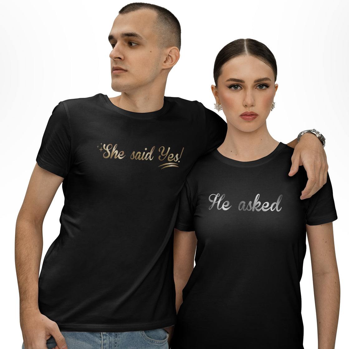He Asked & She Said Yes โ Couple Matching Set๐