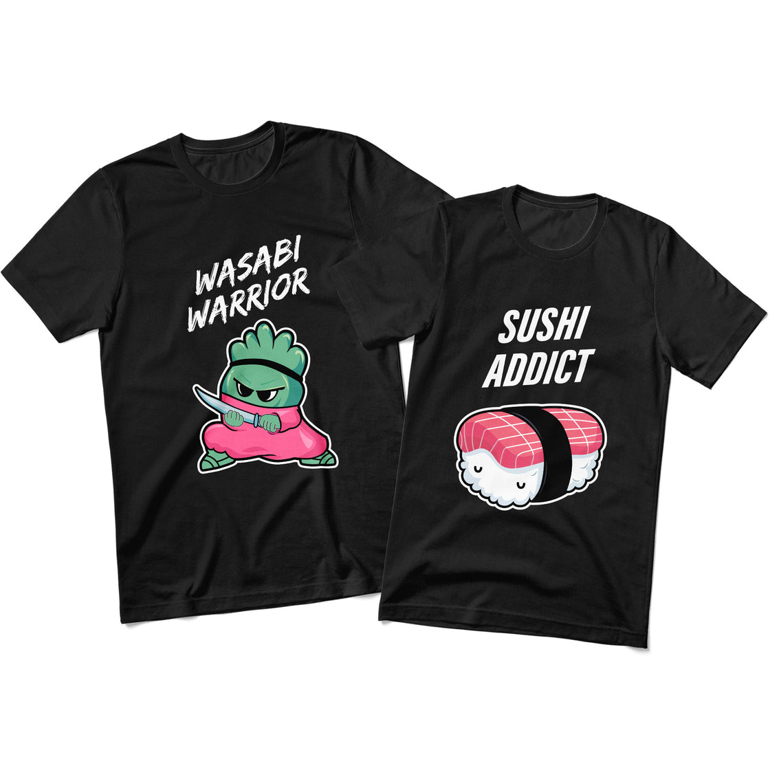 Wasabi Warrior & Sushi Addict - Matching Outfits for Couples Who Love Sushi π£