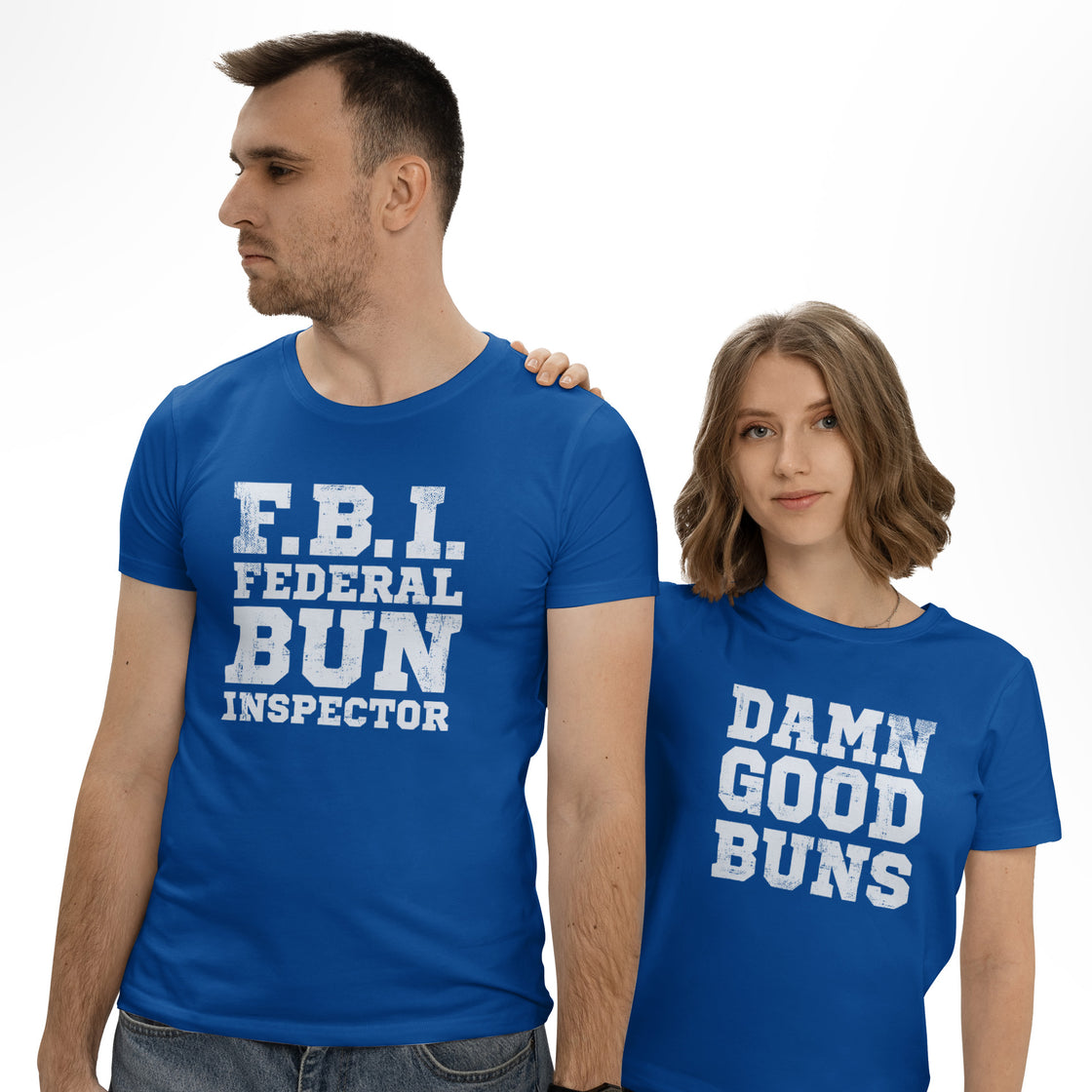 F.B.I. Federal Bun Inspector & Damn Good Buns β Funny Matching Couple Shirts