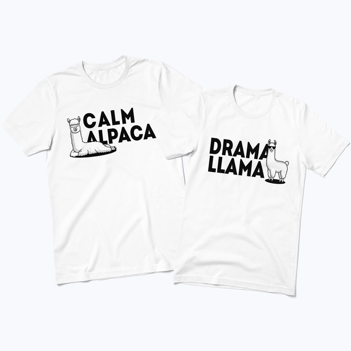 Calm Alpaca & Drama Llama β Funny Matching Outfit for His & Hers Moments