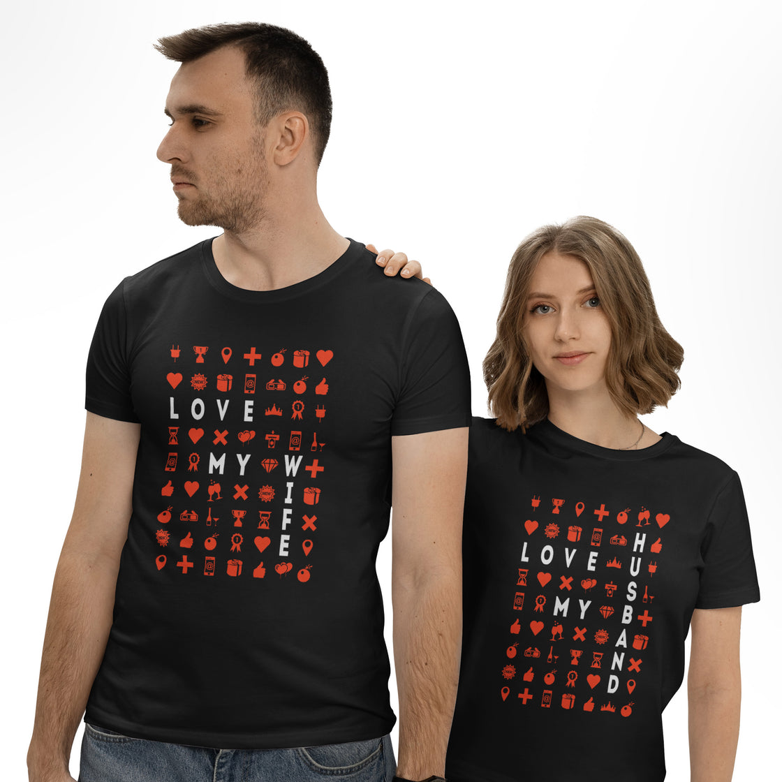 Love My Wife / Love My Husband – Matching Outfits for Wife & Husband with Style