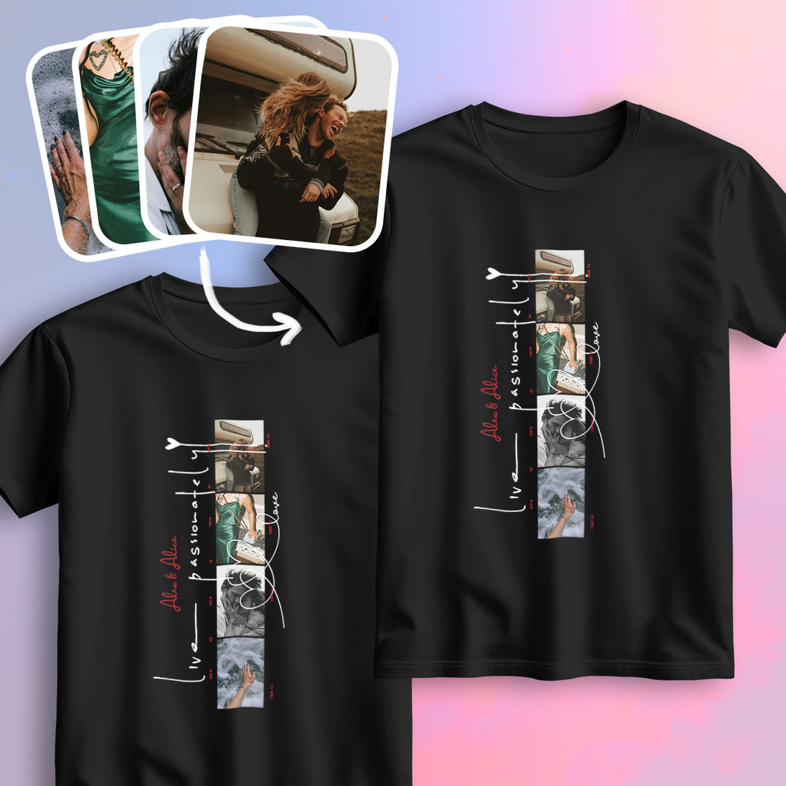 Live Passionately Custom Matching Outfits – Your Most Intimate Photos Turned Into a Vertical Love Story