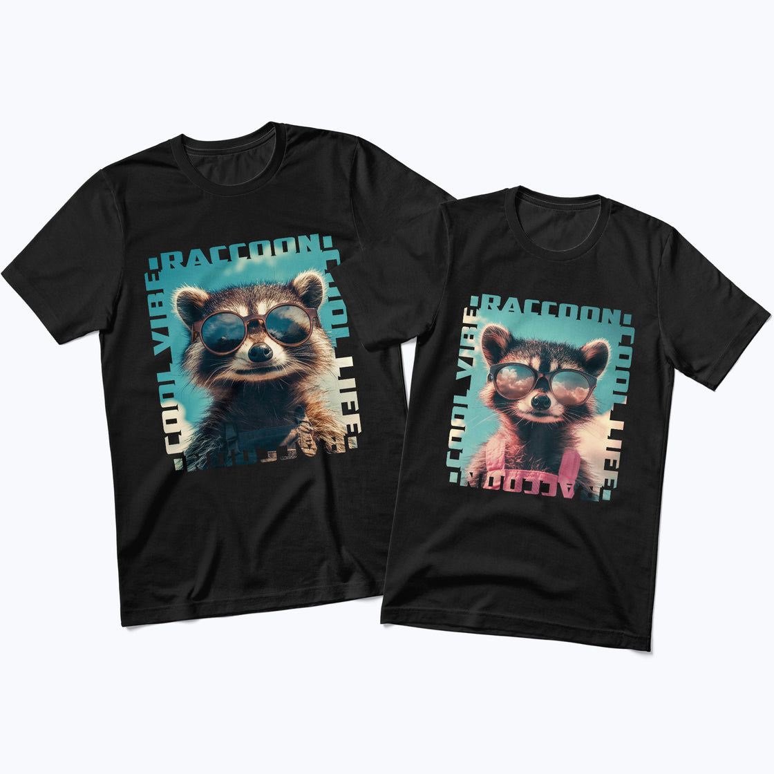 Cool Vibe Raccoon β Trendy Matching Outfits for Modern Couples
