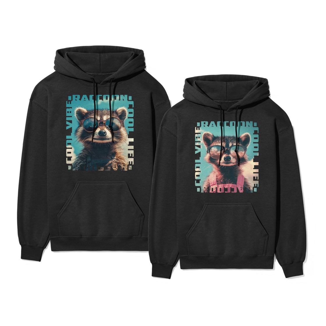 Cool Vibe Raccoon β Trendy Matching Outfits for Modern Couples