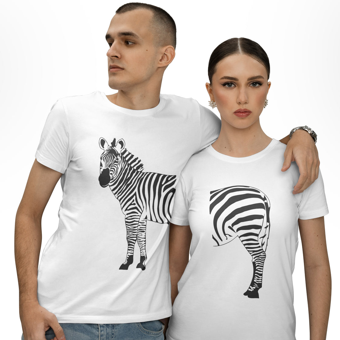 Zebra Half & Half β Matching Couple Set That Says It All Without Words