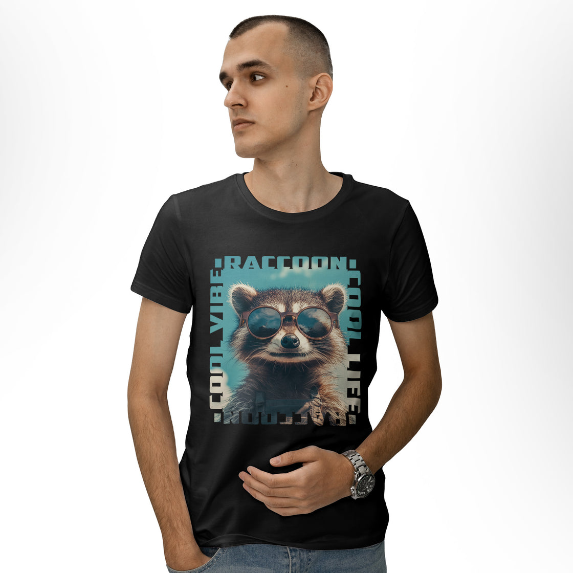 Cool Vibe Raccoon β Trendy Matching Outfits for Modern Couples
