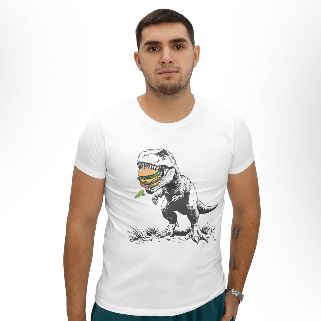 Dino Snack Attack β Funny Couple Matching Outfits for Food Lovers