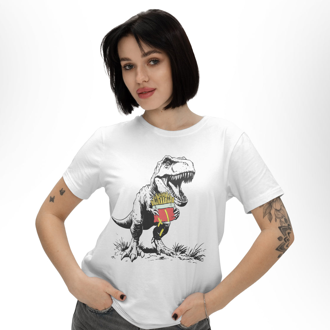 Dino Snack Attack β Funny Couple Matching Outfits for Food Lovers