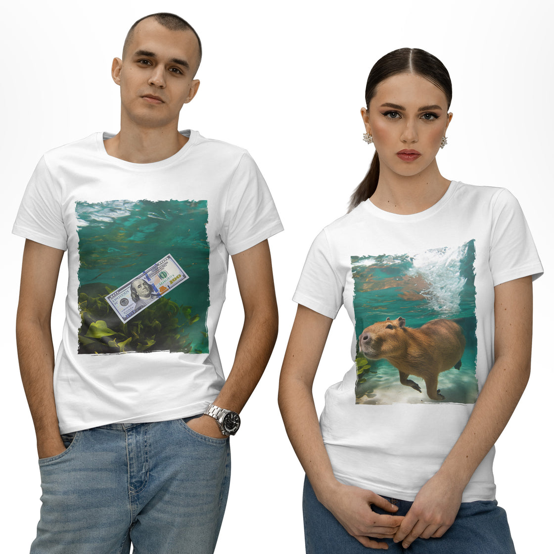 Capybara & Dollar β Funny Matching Looks for Meme-Loving Couples