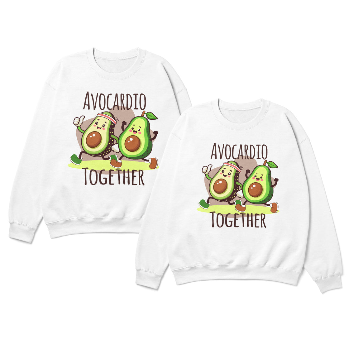 Avocardio Together β Playful Matching Outfit for Sporty Couples Who Love a Good Pun