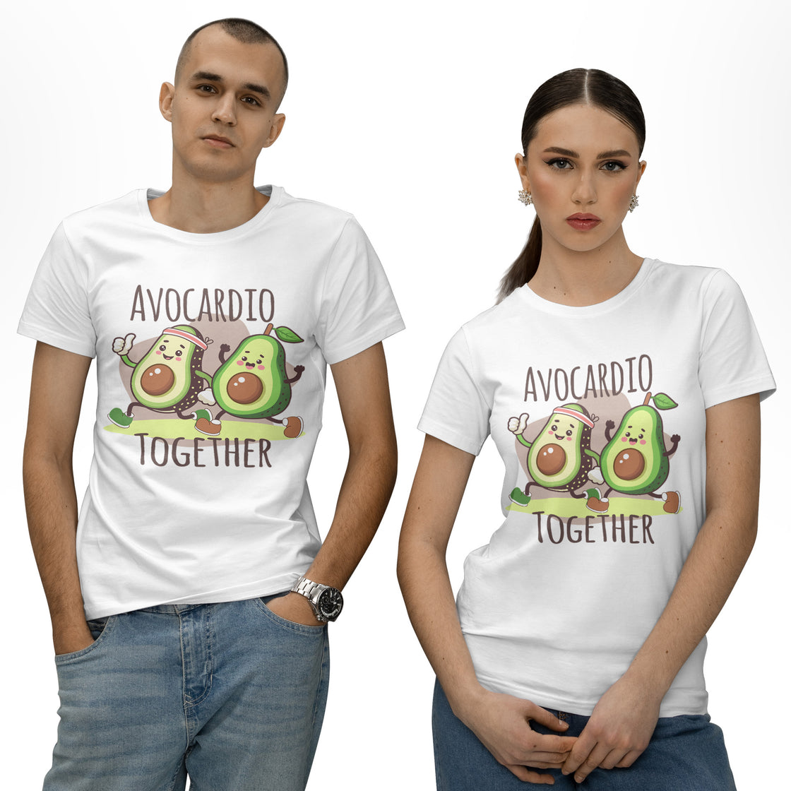 Avocardio Together β Playful Matching Outfit for Sporty Couples Who Love a Good Pun