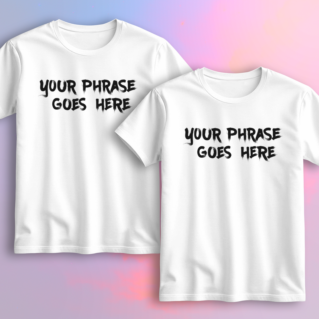 Custom Text Matching Outfits β Create Personalized Couple Shirts with Your Own Phrase