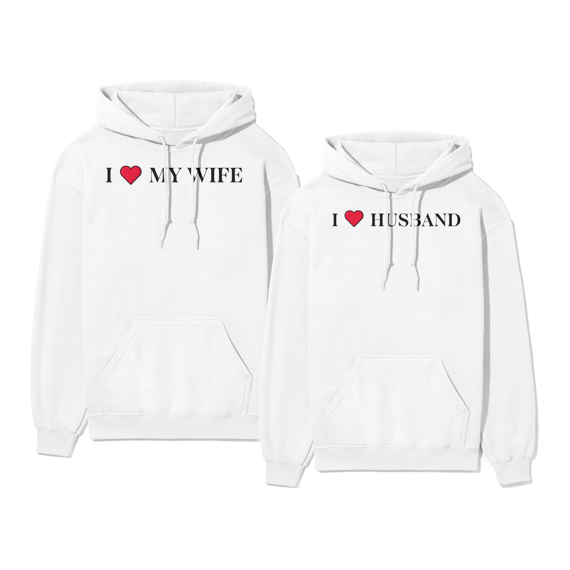 I ❤️ My Wife & Husband Matching Set | Classic Love-Inspired Couplewear