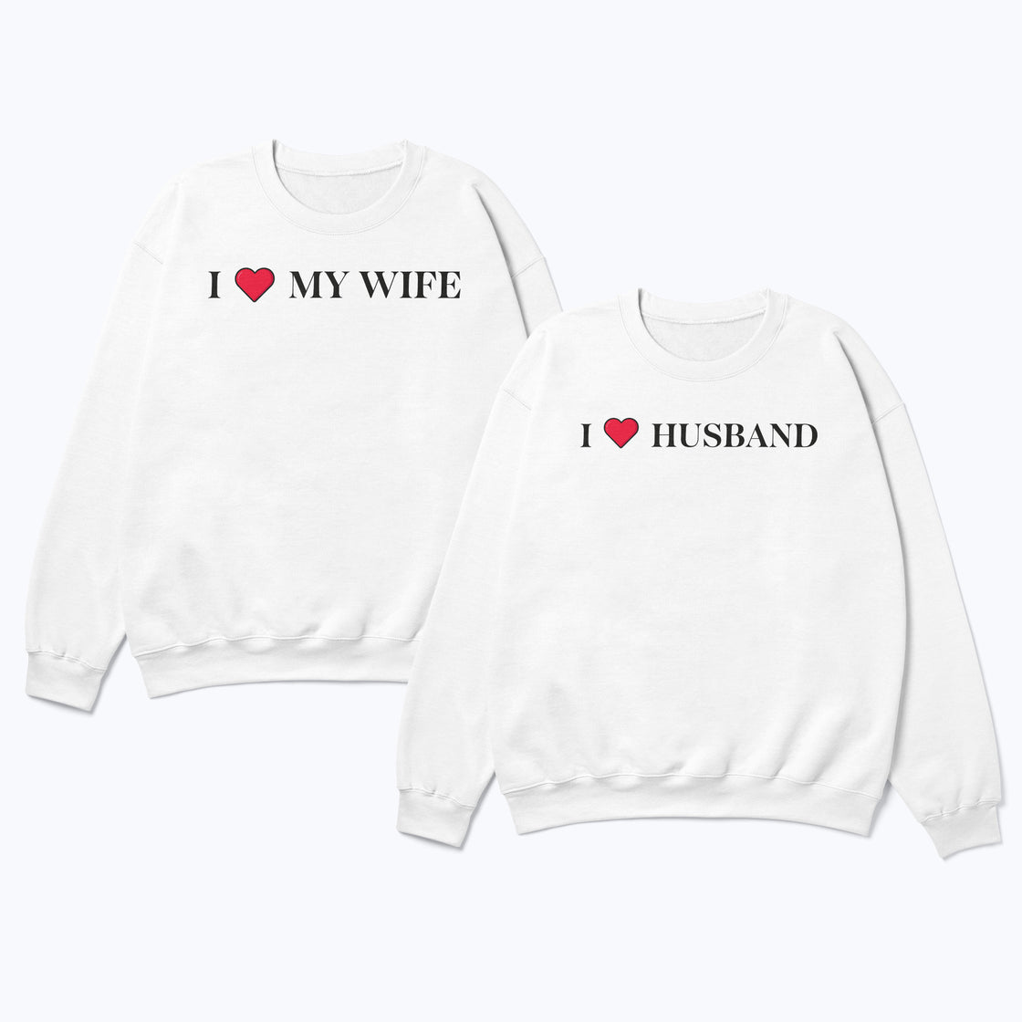 I ❤️ My Wife & Husband Matching Set | Classic Love-Inspired Couplewear