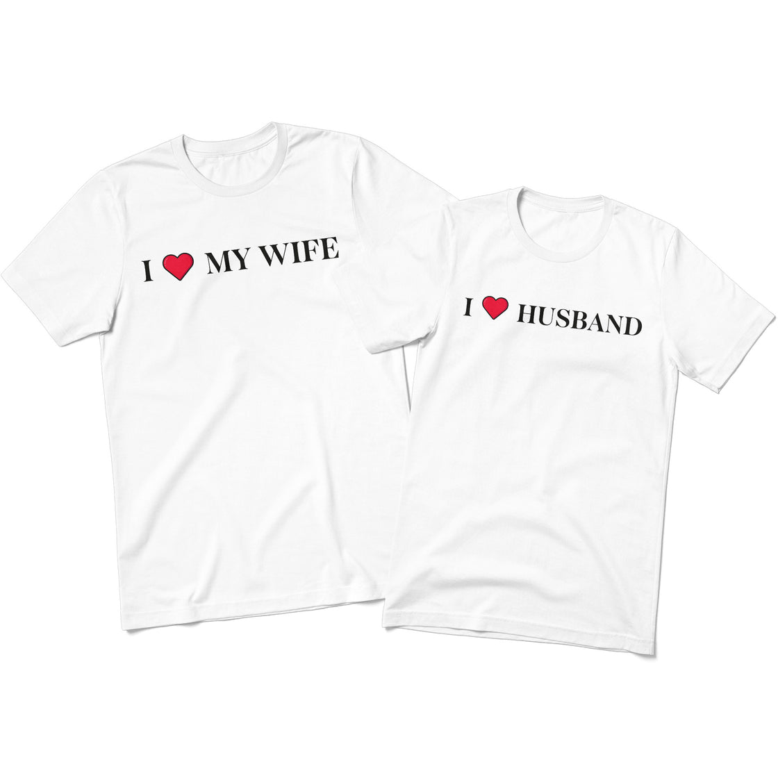 I ❤️ My Wife & Husband Matching Set | Classic Love-Inspired Couplewear