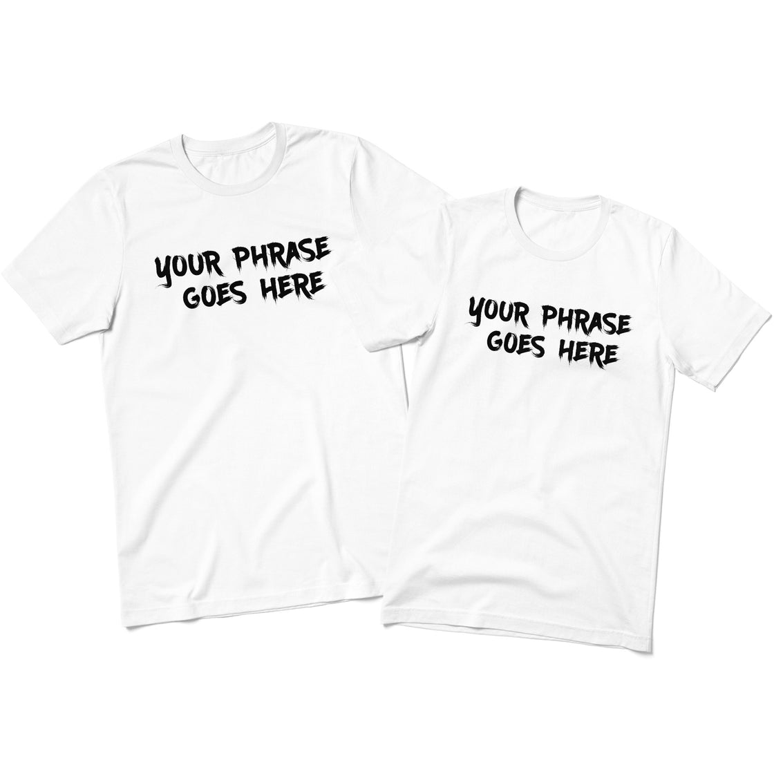 Custom Text Matching Outfits – Create Personalized Couple Shirts with Your Own Phrase