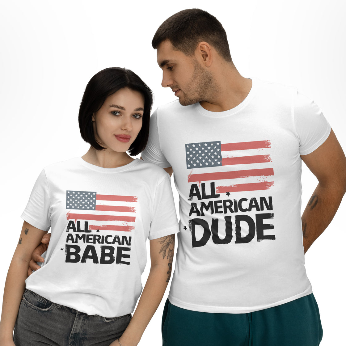 All-American Babe & All-American Dude – Matching Outfits for 4th of July Couple Style