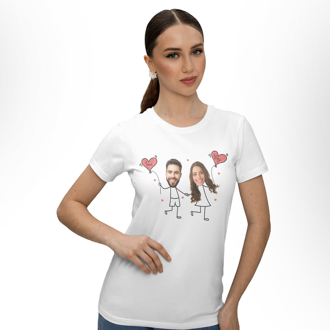 Custom Face Matching Outfits – Add Your Real Faces to a Cute Balloon Couple Design
