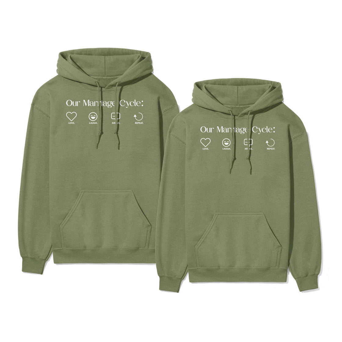 Our Marriage Cycle - Matching Set | Funny His & Hers Couplewear with Icons